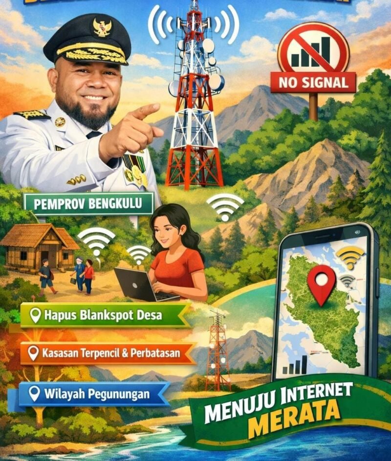 Pemprov Bengkulu menargetkan penghapusan blankspot pada 2026. Sebanyak 41 desa masih berstatus blankspot dan low signal dan telah masuk dalam RPJMD.